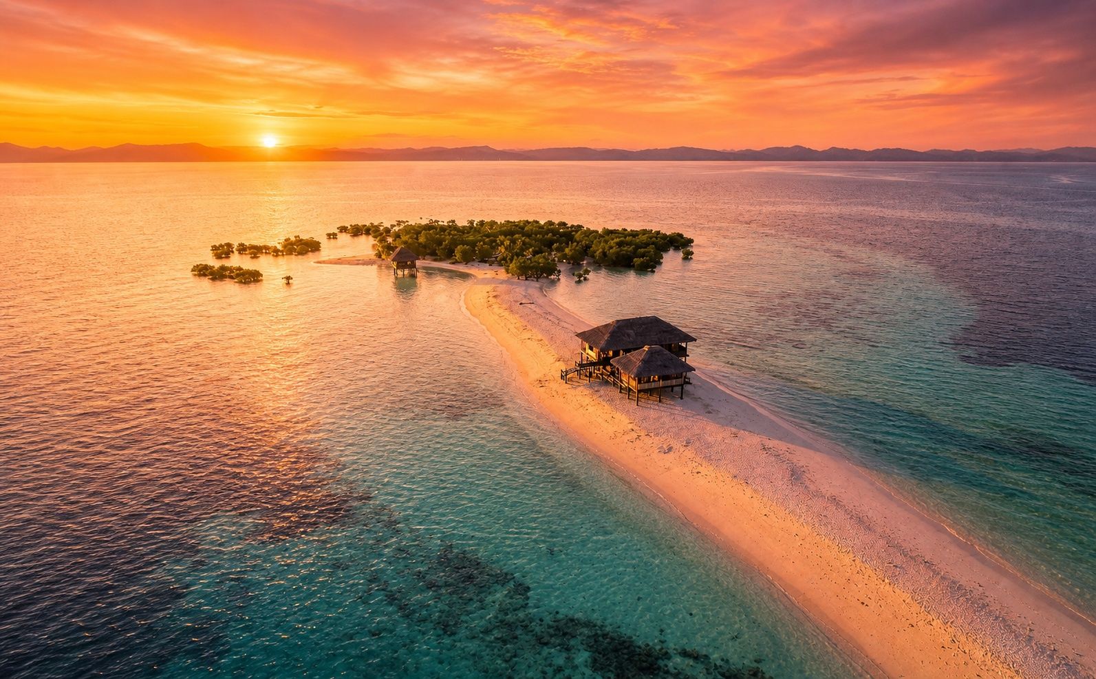 Buntod Reef sandbar from the air: the symbol of Masbate